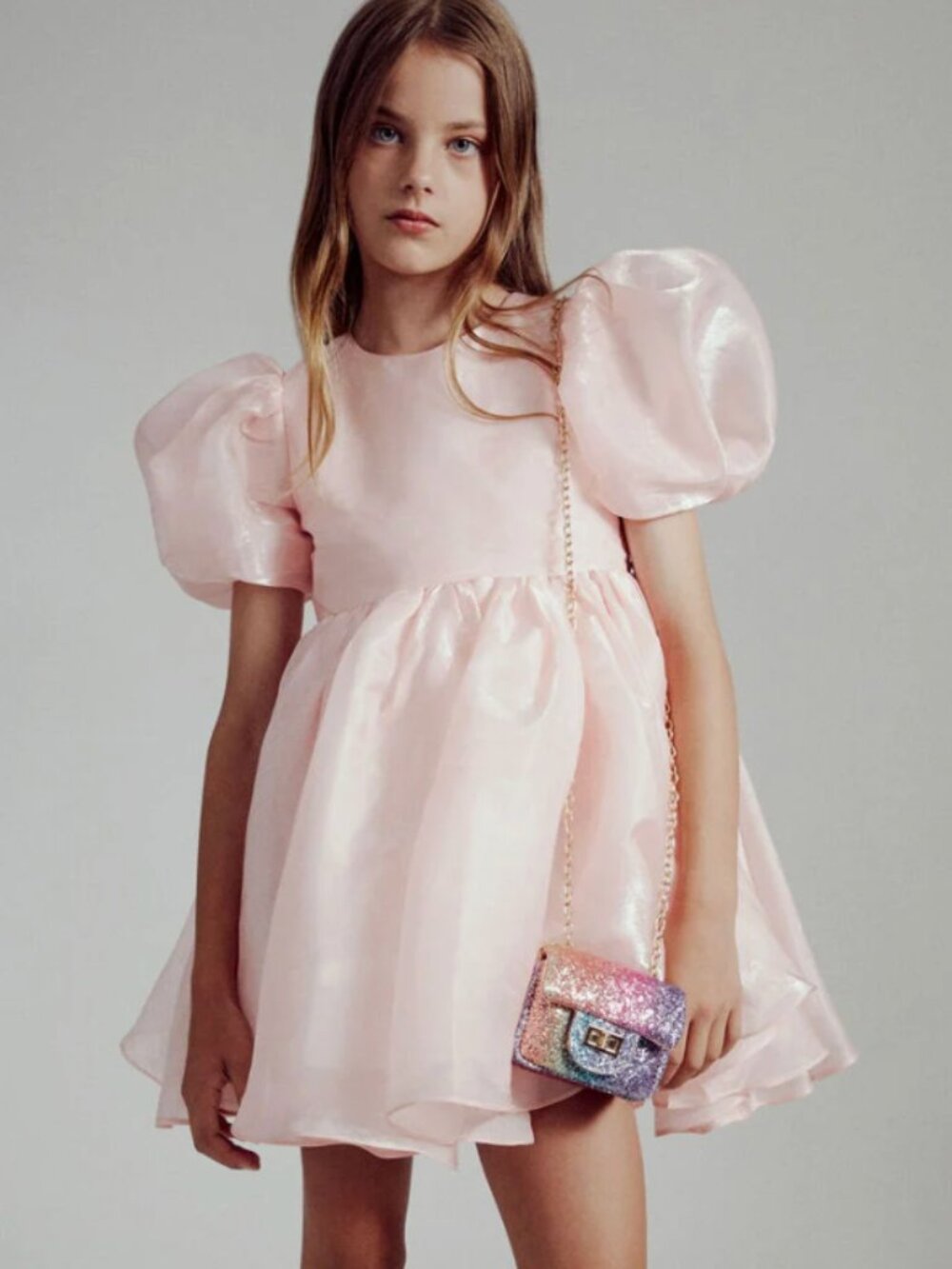 Bardot Junior Halina Puff Sleeve Party Dress Girls Size 6 NWOT
